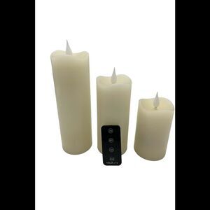Trulite 3-Pack Assorted Flameless Pillars & Remote White